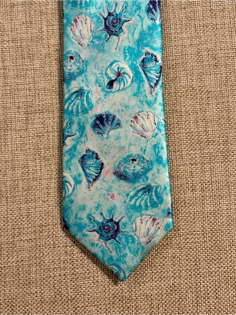 Leoma Lovegrove Seashell Print Necktie Matlacha Florida Artist Tie